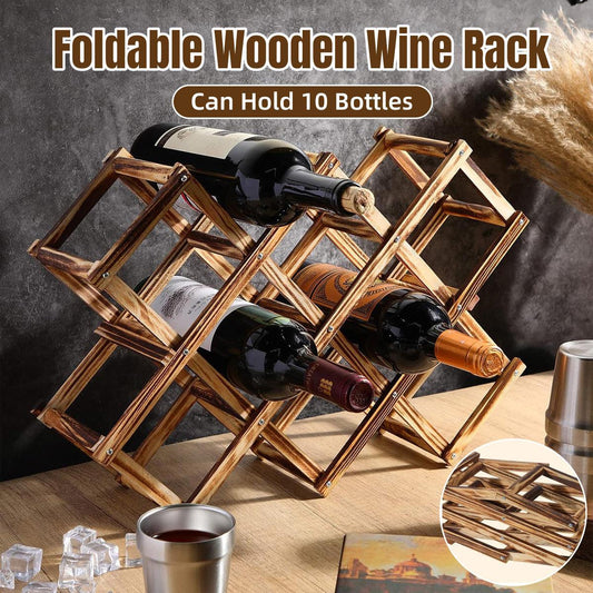 Wooden Wine Rack Display Shelf Stand for Home Bar Storage Wine Bottle Holder V528-WINE-RACK-10-730577