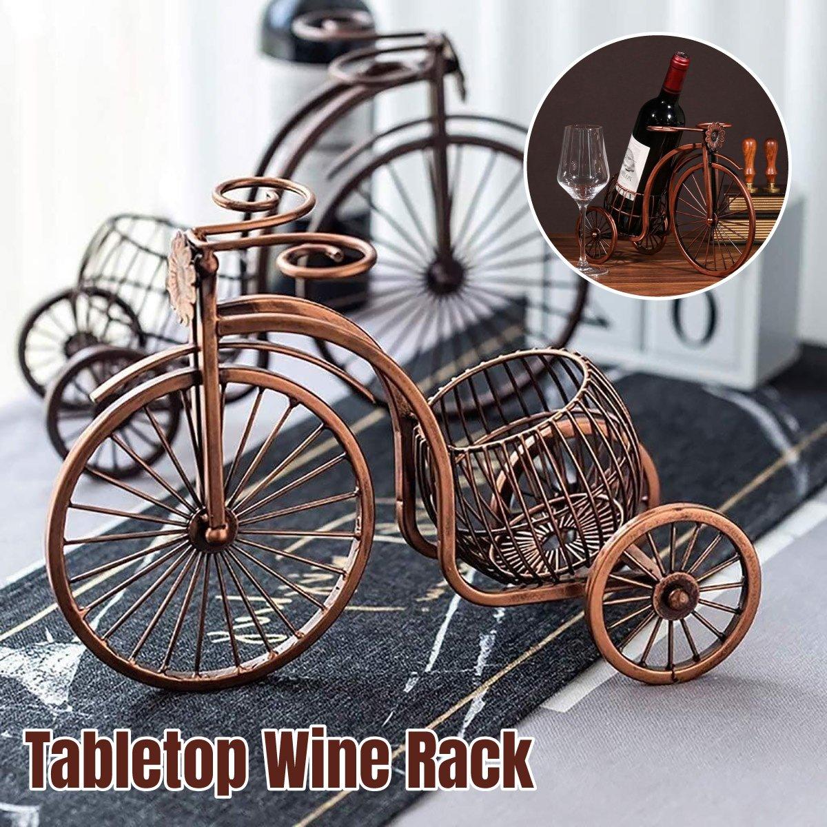 Vintage Tricycle Wine Rack Home Decoration Wine Organizer Ornament Holder V528-WINE-RACK-310314