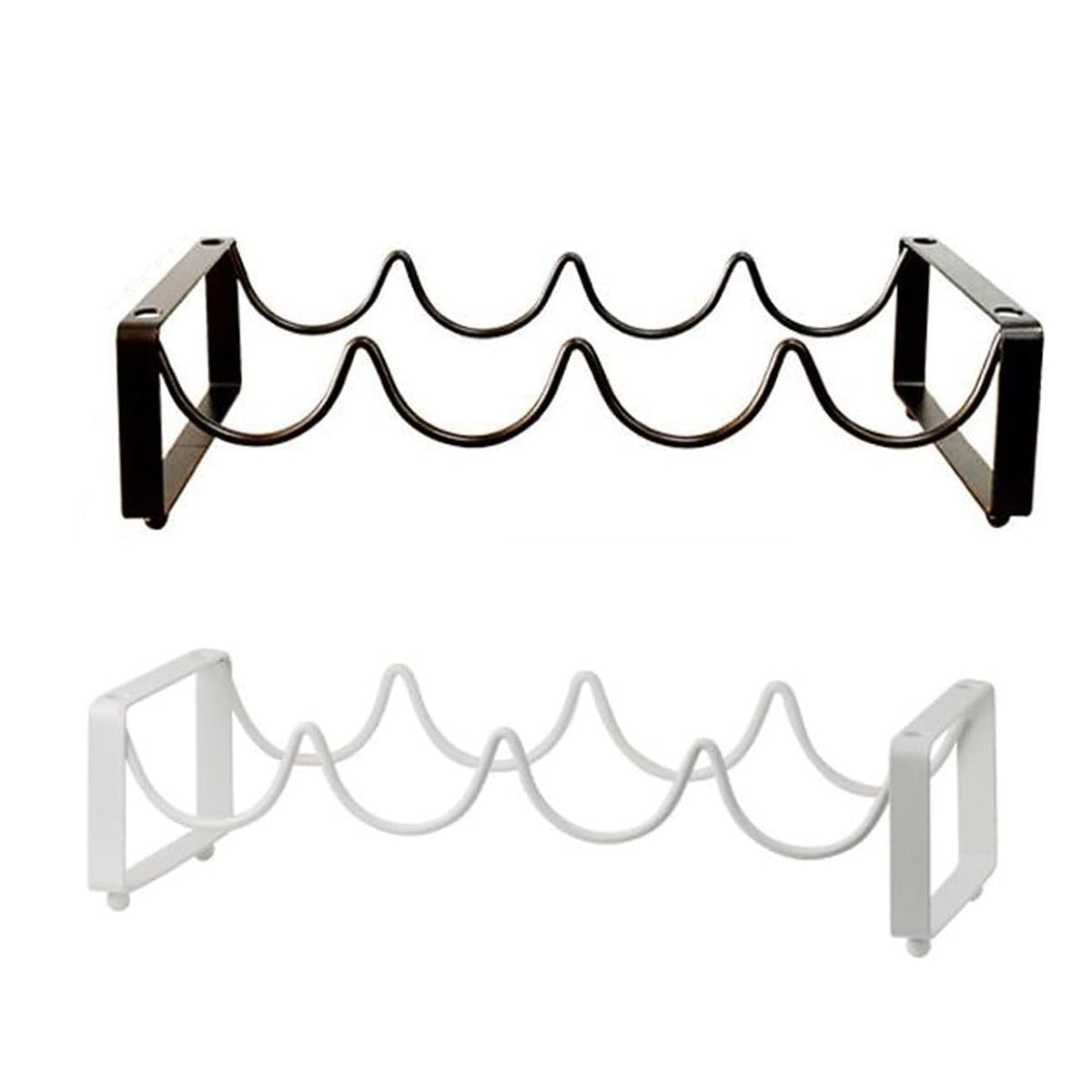 Iron Wine Rack Bottle Holder Metal Display Stand Tabletop Decorative Storage - Brown V528-WINE-RACK-BROWN-665013