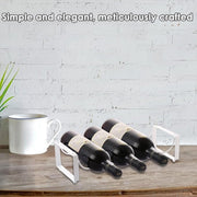 Iron Wine Rack Bottle Holder Metal Display Stand Tabletop Decorative Storage - Brown V528-WINE-RACK-BROWN-665013