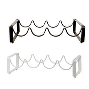Iron Wine Rack Bottle Holder Metal Display Stand Tabletop Decorative Storage - White V528-WINE-RACK-WHITE-420613