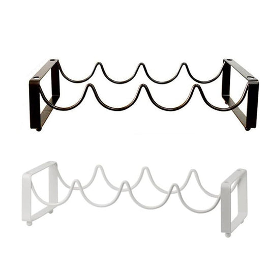 Iron Wine Rack Bottle Holder Metal Display Stand Tabletop Decorative Storage - White V528-WINE-RACK-WHITE-420613