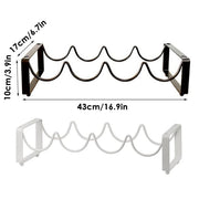Iron Wine Rack Bottle Holder Metal Display Stand Tabletop Decorative Storage - White V528-WINE-RACK-WHITE-420613