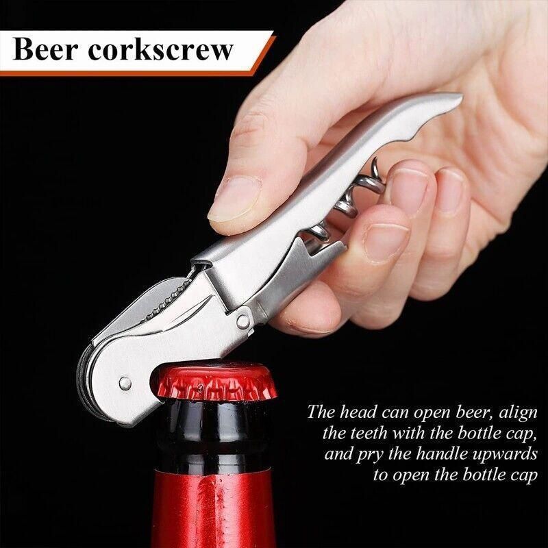 Waiters Friend Corkscrew Stainless Steel Wine Bottle Opener Screw Knife Bar V528-WINEOPENER-804582