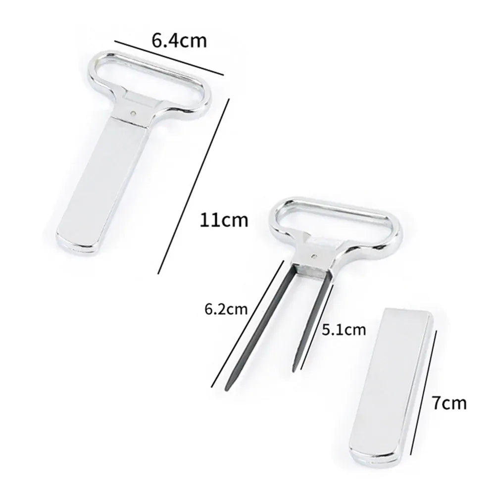 Stainless Steel Wine Cork Puller Opener for Fragile or Damaged Corks V528-WINEOPENER-SILVER-54862