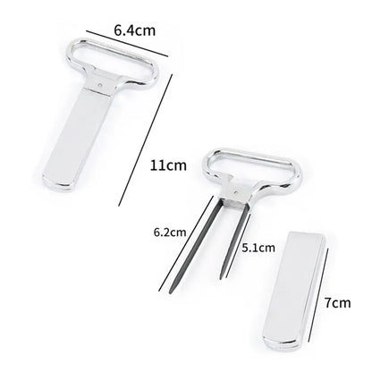 Stainless Steel Wine Cork Puller Opener for Fragile or Damaged Corks V528-WINEOPENER-SILVER-54862