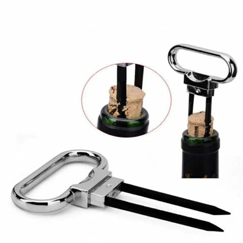 Stainless Steel Wine Cork Puller Opener for Fragile or Damaged Corks V528-WINEOPENER-SILVER-54862
