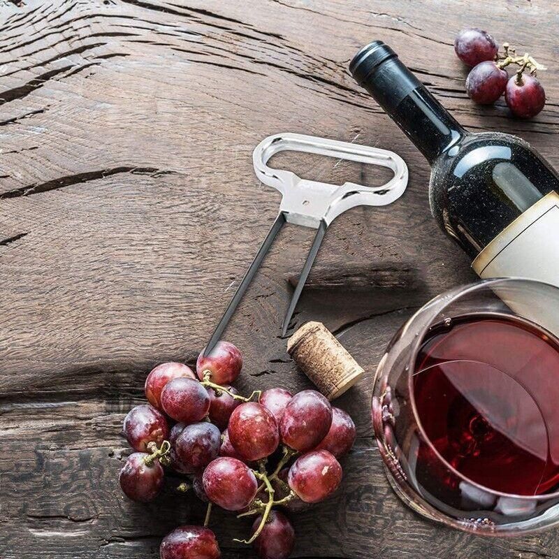 Stainless Steel Wine Cork Puller Opener for Fragile or Damaged Corks V528-WINEOPENER-SILVER-54862