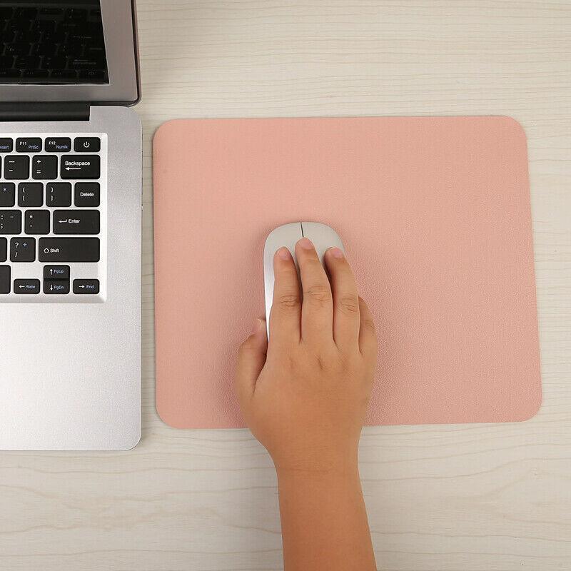 Leather Mouse Pad 30x25.5cm Waterproof Gaming Desk Mat Anti Slip Rubber Mousepad - Wine Red V528-WINERED-30-25-643210
