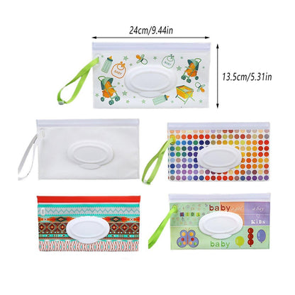 5PCS Dispenser Travel Wet Wipe Bag Pouch Portable Tissue Case Holder V528-WIPES-BAG-5PCS-119675