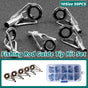 50pcs Fishing Rod Guide Tip Repair Kit Set Rings Guide Replacement Parts Tools V528-WIRE-RING-SE-NEW-797391