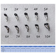 50pcs Fishing Rod Guide Tip Repair Kit Set Rings Guide Replacement Parts Tools V528-WIRE-RING-SE-NEW-797391