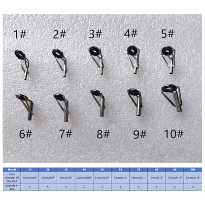 50pcs Fishing Rod Guide Tip Repair Kit Set Rings Guide Replacement Parts Tools V528-WIRE-RING-SE-NEW-797391