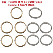 5 Rolls Automotive Glass Removal Tools Steel Wire Rope Disassembling Kit - Silver V528-WIRE-ROPE-5ROLL-SILVER-722795