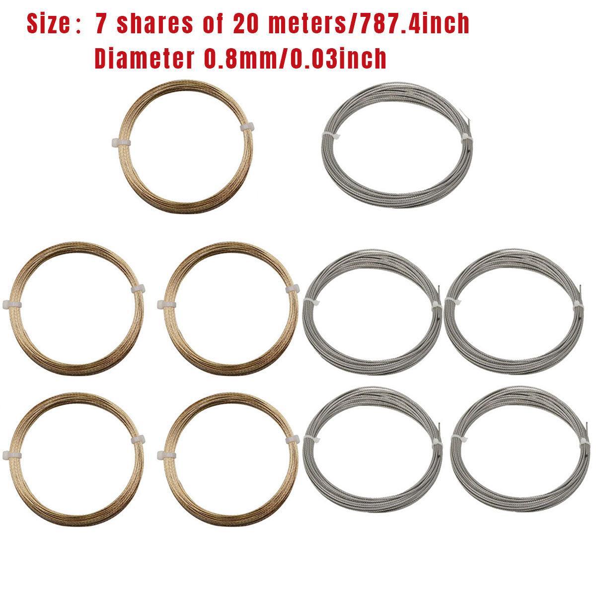 5 Rolls Automotive Glass Removal Tools Steel Wire Rope Disassembling Kit - Silver V528-WIRE-ROPE-5ROLL-SILVER-722795