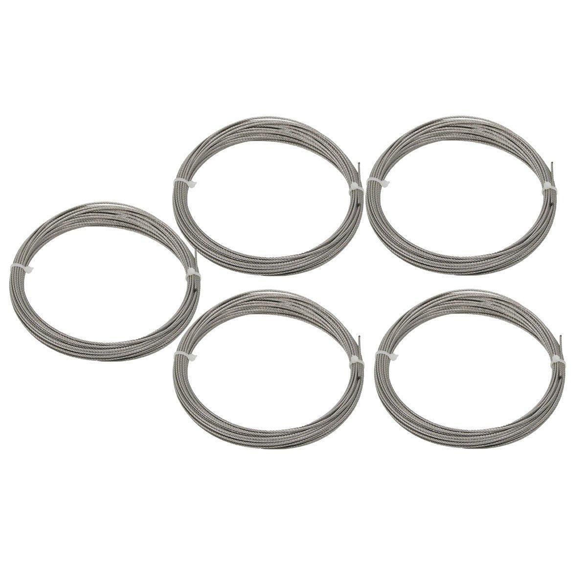 5 Rolls Automotive Glass Removal Tools Steel Wire Rope Disassembling Kit - Silver V528-WIRE-ROPE-5ROLL-SILVER-722795