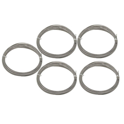 5 Rolls Automotive Glass Removal Tools Steel Wire Rope Disassembling Kit - Silver V528-WIRE-ROPE-5ROLL-SILVER-722795