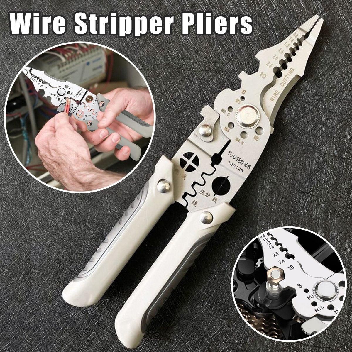 Multifunctional Wire Stripper Pliers Electric Cable Crimper and Cutter Tool Set V528-WIRE-STRIPPER-721500