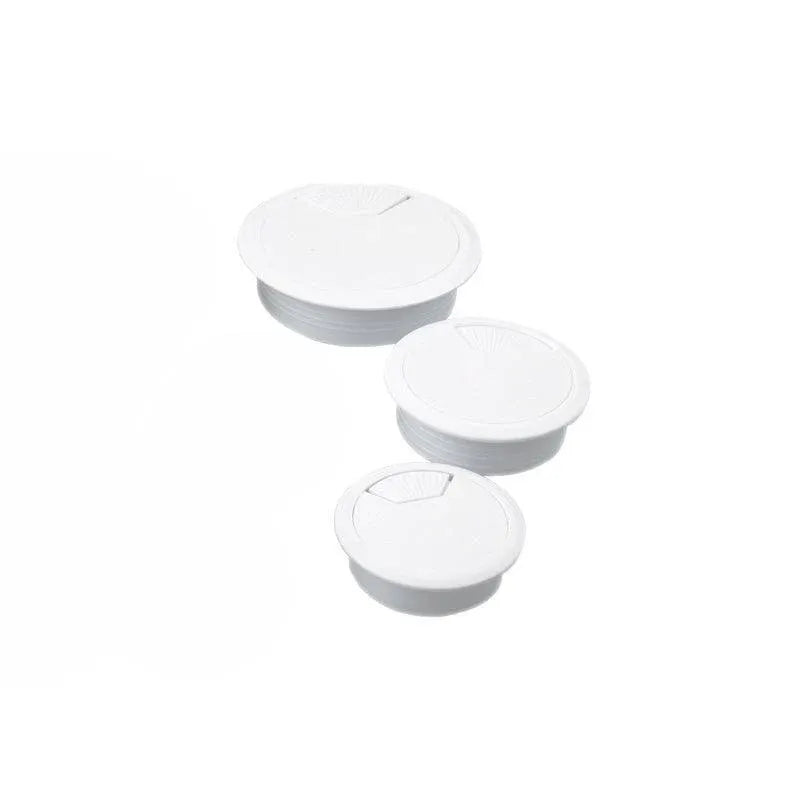 Desk Grommet Cable Hole Covers 50mm Wire Tidy Port for Table Surface 12pcs Set - White-12PCS V528-WIREBO-WHITE12PCS-46261