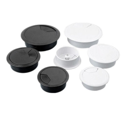 Desk Grommet Cable Hole Covers 50mm Wire Tidy Port for Table Surface 12pcs Set - White-12PCS V528-WIREBO-WHITE12PCS-46261