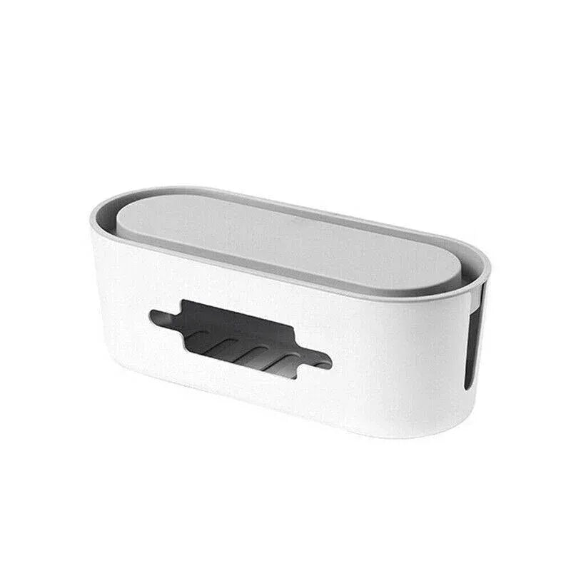 Cable Power Management Storage Box Socket Wire Tidy Organiser Hide Case - Grey V528-WIREMETER-GREY-24112