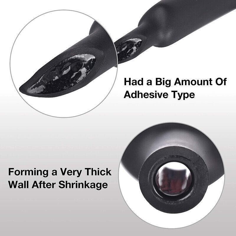 Grade Marine Heat Shrink Tubing 3:1 Wire Sleeve Glue Inside Fast Wrap Insulation Black 5M - 6.4mm*5M V528-WIRESLEEVE-6-4-BLACK5M-01558