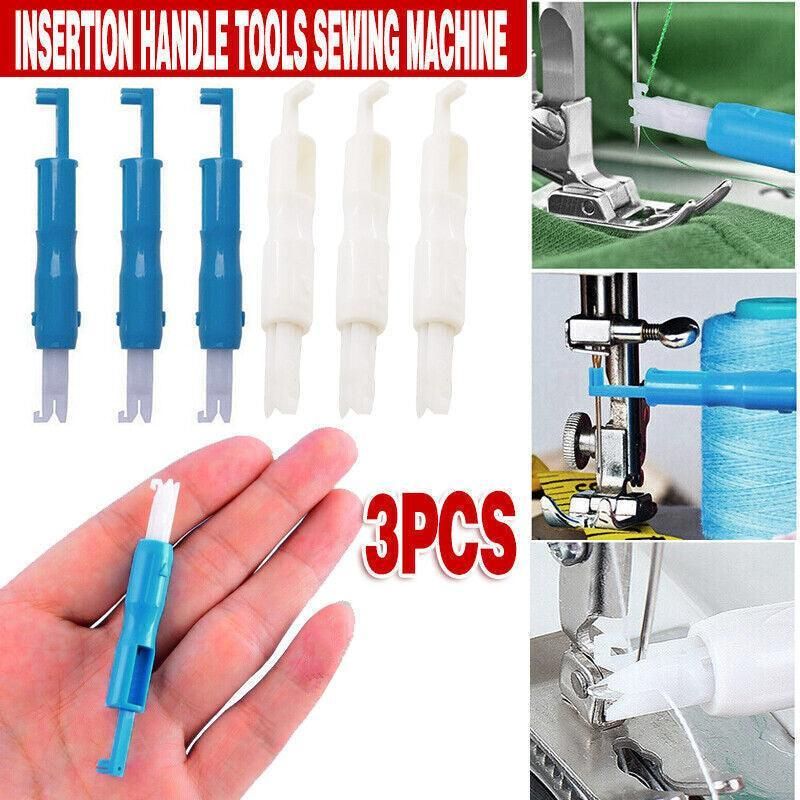 3x Automatic Needle Threader -Insertion Handle Tools Sewing Machine - White V528-WIRETHREADER-WHITE-3PCS-70146