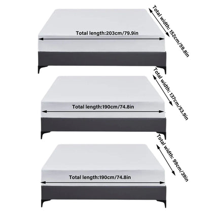 Waterproof Mattress Protector Fitted Sheet Bed Cover for Single King Single Double Queen - 137x190cm V528-WMP-FULL-137-190-358335
