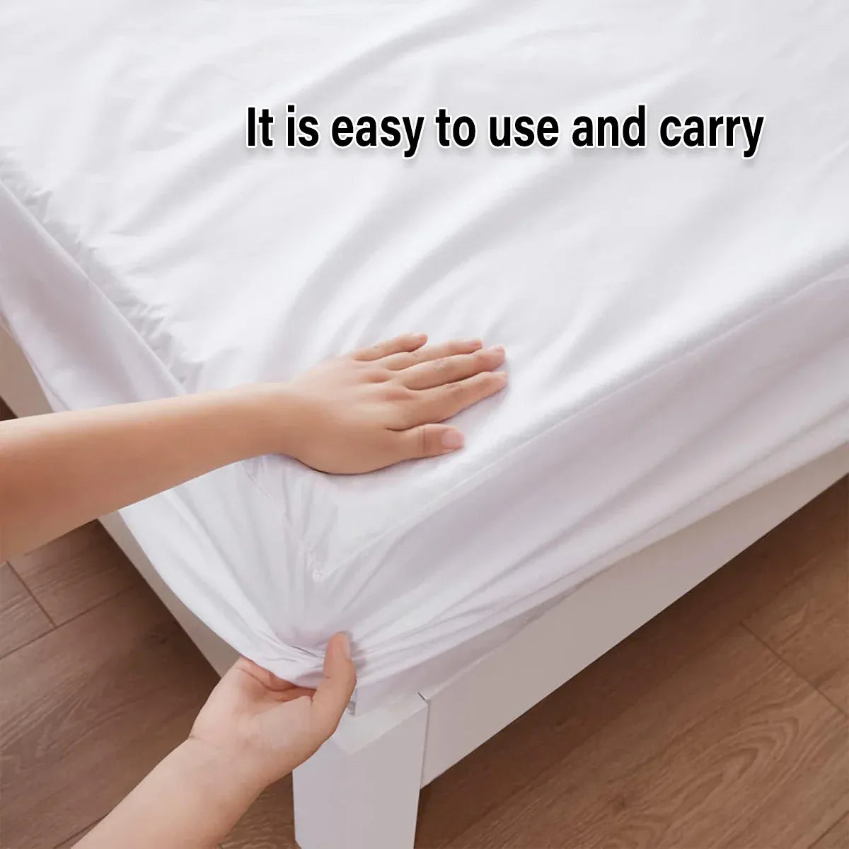 Waterproof Mattress Protector Fitted Sheet Bed Cover for Single King Single Double Queen - 152x203cm V528-WMP-QUEEN-152-203-239970