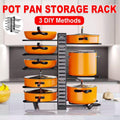 Adjustable Multi Layer Pot Lid Rack Vertical Storage Organizer Countertop Holder V528-WOK-STAND-8-BLACK-736115