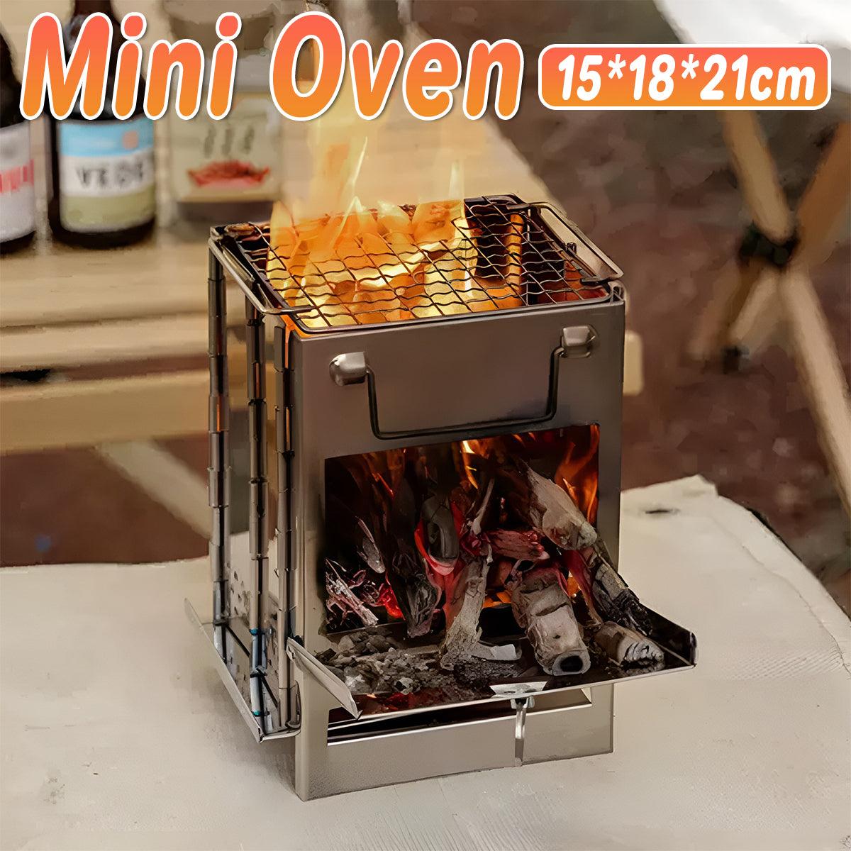 Square Wood Stove Mini Folding Grill Outdoor Camping Portable BBQ Cooking Rack V528-WOOD-BURNING-STOVE-645821