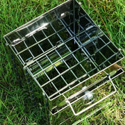 Square Wood Stove Mini Folding Grill Outdoor Camping Portable BBQ Cooking Rack V528-WOOD-BURNING-STOVE-645821