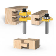 2pcs Tenon Milling Cutter Set Three Tooth T Slot Splice Square Tooth Router Bit V528-WOOD-CUTTER-12B-14-845661