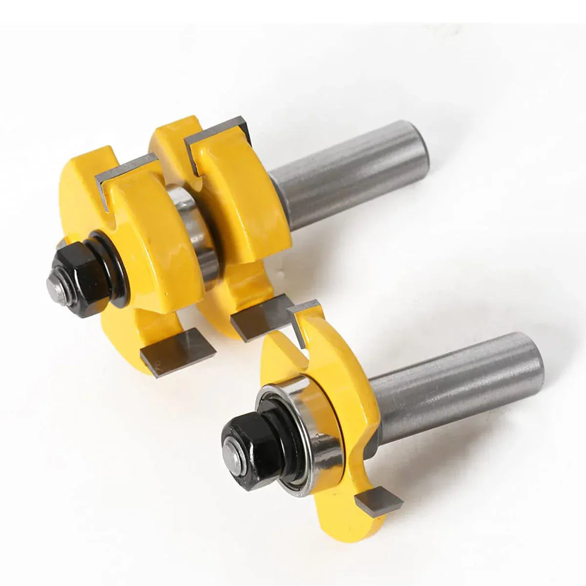 2pcs Tenon Milling Cutter Set Three Tooth T Slot Splice Square Tooth Router Bit V528-WOOD-CUTTER-12B-14-845661