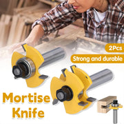 2pcs Tenon Milling Cutter Set Three Tooth T Slot Splice Square Tooth Router Bit V528-WOOD-CUTTER-12B-14-845661