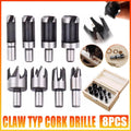 8 PCS Wood Plug Hole Cutter Dowel Maker Cutting Tools Shank Drill Bits With Box V528-WOODEN-PERFORATION-8PCS-844645
