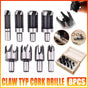 8 PCS Wood Plug Hole Cutter Dowel Maker Cutting Tools Shank Drill Bits With Box V528-WOODEN-PERFORATION-8PCS-844645