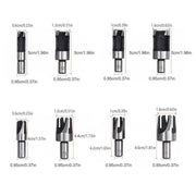 8 PCS Wood Plug Hole Cutter Dowel Maker Cutting Tools Shank Drill Bits With Box V528-WOODEN-PERFORATION-8PCS-844645