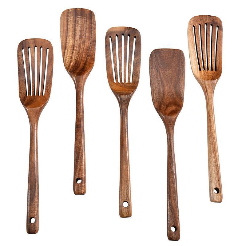 2pcs Wooden Frying Spatula Long Handle Stir Fry Spatula Kitchen Cooking Utensils V528-WOODEN-SHOVEL-2PCS-750228