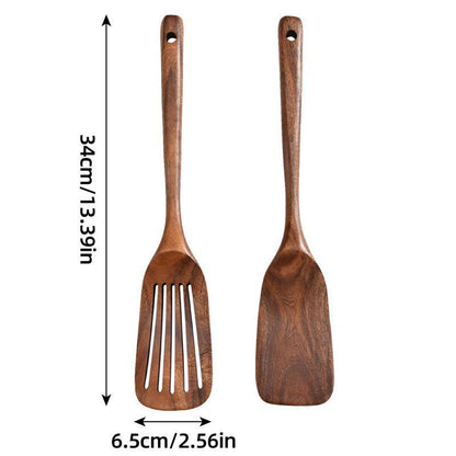 2pcs Wooden Frying Spatula Long Handle Stir Fry Spatula Kitchen Cooking Utensils V528-WOODEN-SHOVEL-2PCS-750228