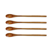 4PCS 20CM Japanese Wooden Long Handle Stirring Spoon Small Honey Spoon Tableware V528-WOODEN-SPOON-4PCS-702485