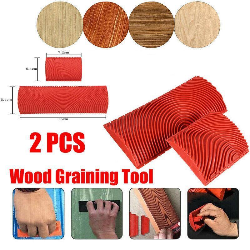 2PCS Wood Graining Tool Wood Grain Wall Art Paint For Wall Painting Decor DIY V528-WOODGRAINTOOLS-69260