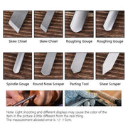 8X Heavy Duty HSS Wood Lathe Chisel Set Turning Wood Tools Carving GougeDurable V528-WOODTURNINGTOOL8PCS-816760