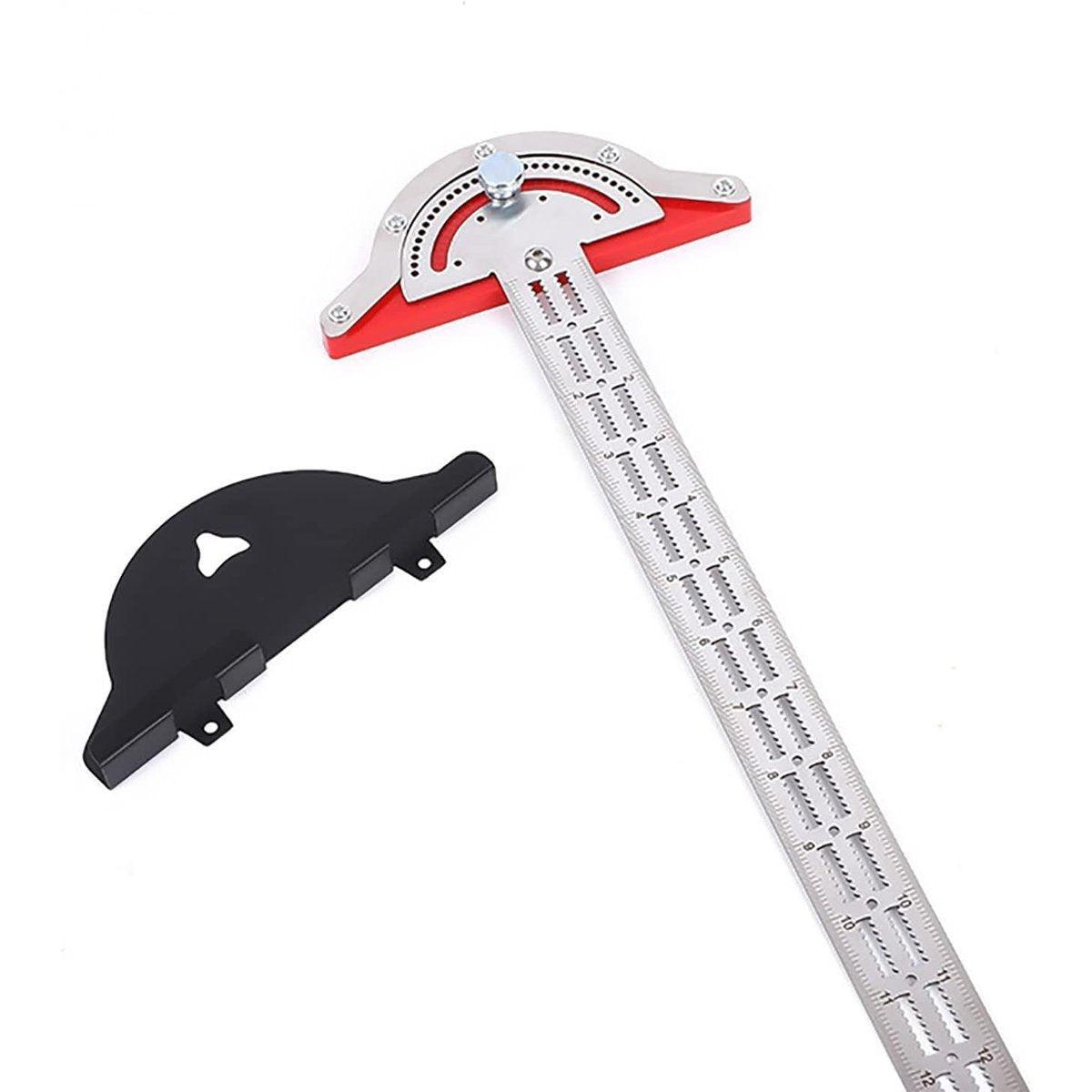 Woodworking Edge Ruler Protractor Angle Measuring Tool Carpenter - 10 inch V528-WOODWORKERS-RULE-10INCHES-358892