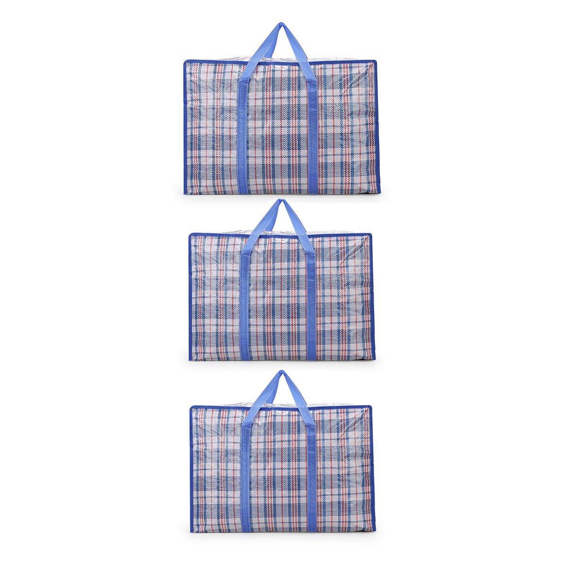 10PCS Large Waterproof Moving Packing Bags Woven Storage Luggage Quilt Bags - Medium V528-WOVEN-BAG-10PCS-M-373173
