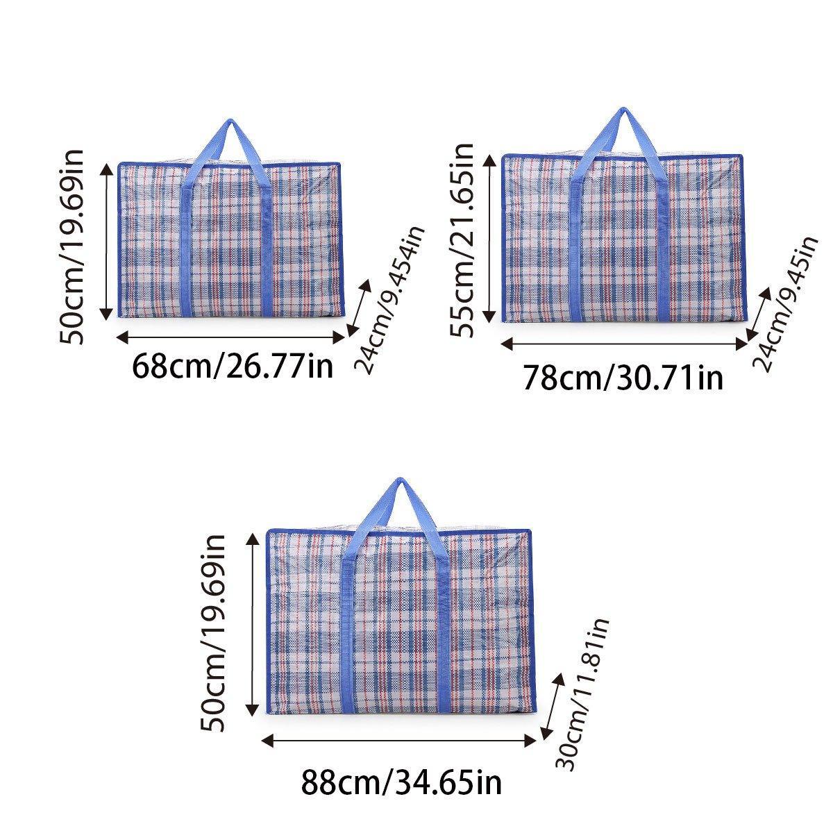 10PCS Large Waterproof Moving Packing Bags Woven Storage Luggage Quilt Bags - Medium V528-WOVEN-BAG-10PCS-M-373173