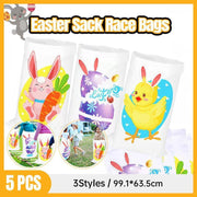 Jumping Sack Race Bags 5pcs Set for Outdoor Garden Party Family Group Activity Game - Chick V528-WOVEN-BAG-5PCS-B-CHICK-865021