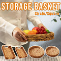 2pcs Rattan Fruit Tray Decorative Storage Trays Multipurpose Shelving Organizer - Circle V528-WOVEN-TRAY-ROUND-357585