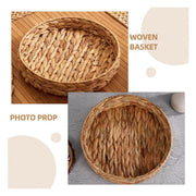 2pcs Rattan Fruit Tray Decorative Storage Trays Multipurpose Shelving Organizer - Circle V528-WOVEN-TRAY-ROUND-357585