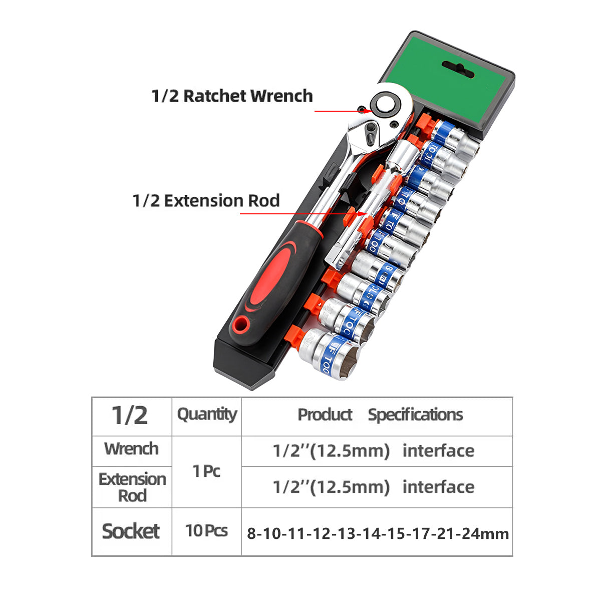 12PCS Household Wrench Portable Functional Adjustable Spanner Tool Kit V528-WRENCH-SET-12PCS-248312